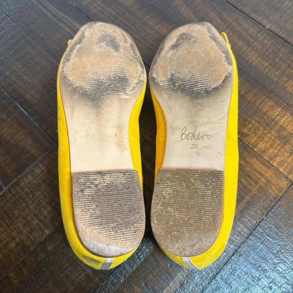 Boden Melody‎ Loafer Mustard Yellow Suede Women's EU 38, US 7-7.5 - Picture 5 of 7